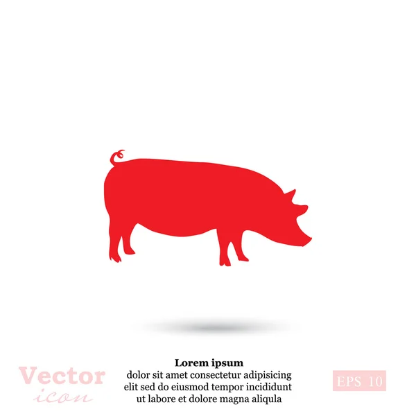 Porc, icône de porc — Image vectorielle