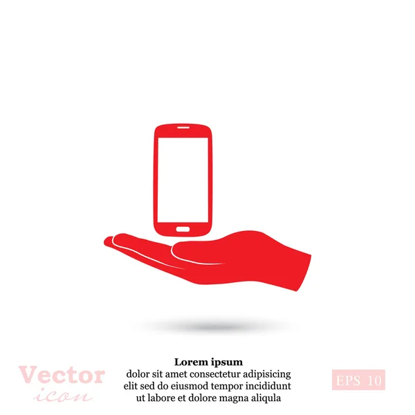 Smartphone in der Hand — Stockvektor