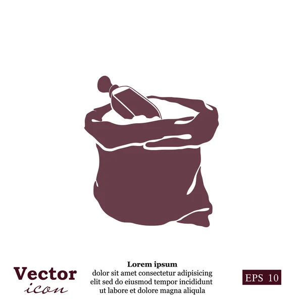 Saco de ícone de cereais — Vetor de Stock