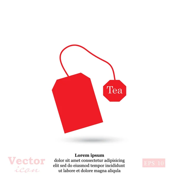 Icono de la bolsa de té de papel — Vector de stock