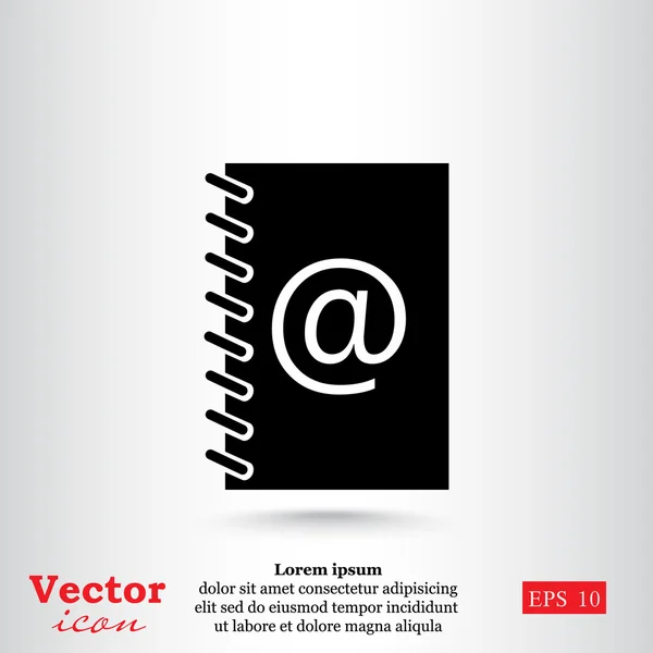 Dirección, icono del libro de contactos — Archivo Imágenes Vectoriales