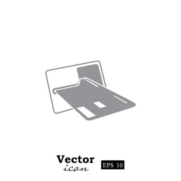 Cajero automático con tarjeta de crédito Icono — Vector de stock