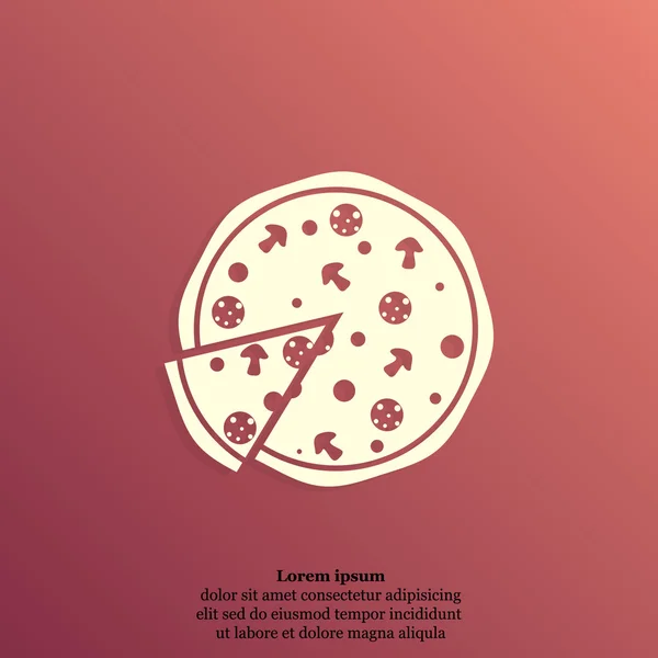 Italian pizza icon — Stock Vector