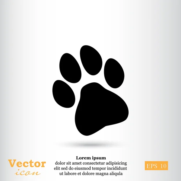 Icône patte d'animal — Image vectorielle