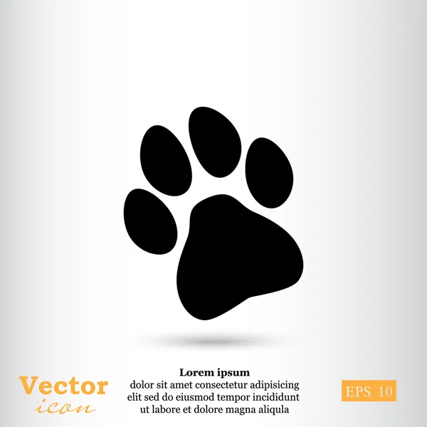 Ícone de pata animal — Vetor de Stock