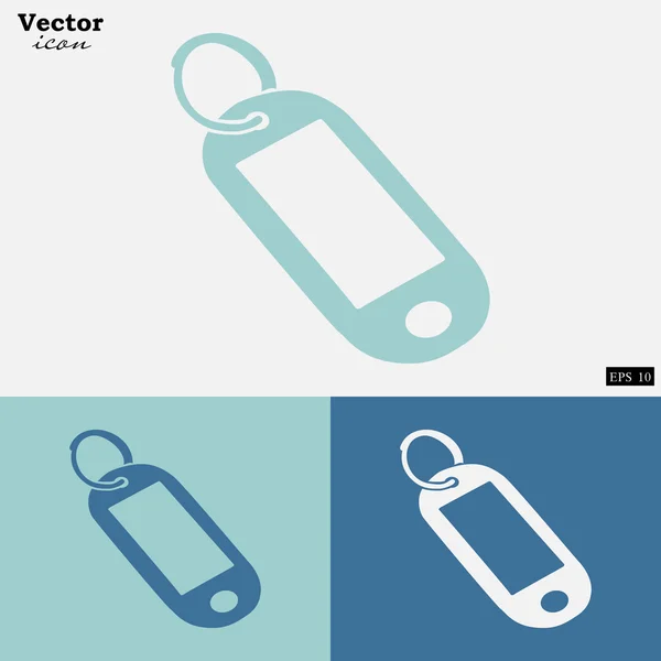 Blank key ring icons set — Stock Vector