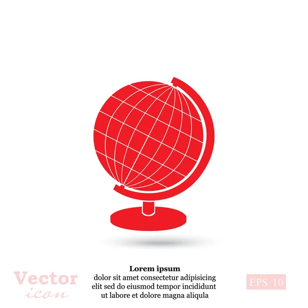 Geographical globe icon — Stock Vector