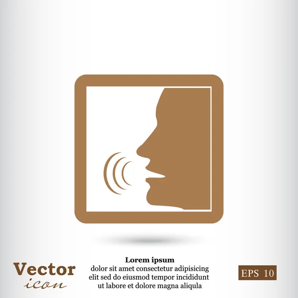 Voix parler icône — Image vectorielle