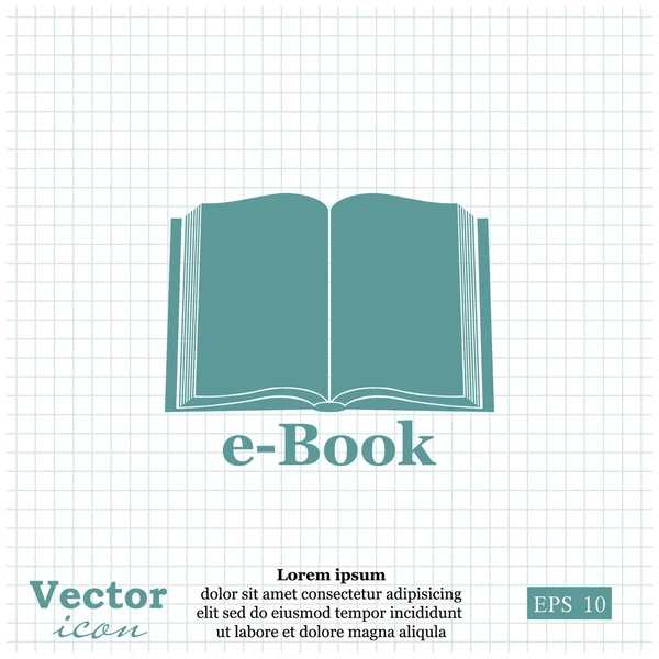 Ikone des elektronischen Buches — Stockvektor