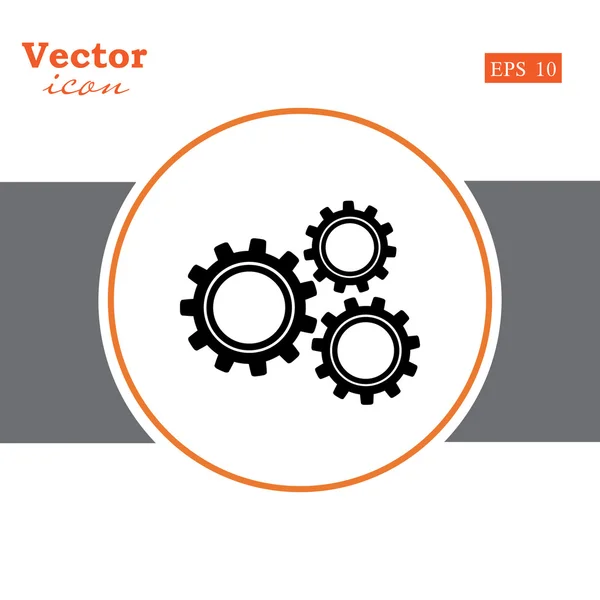 Kazeta, ozubená kola ikonu — Stockový vektor