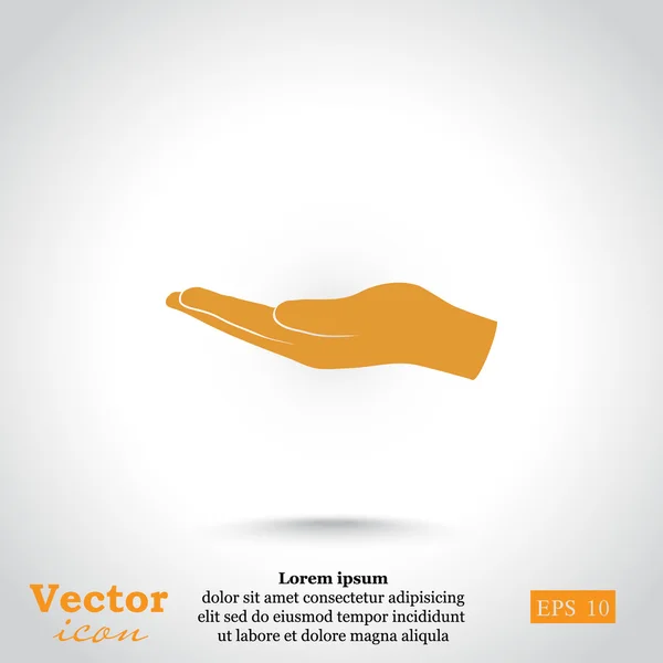 Ikone der leeren Hand — Stockvektor