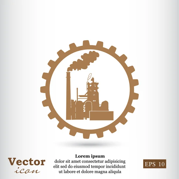 Industriewerk-Ikone — Stockvektor