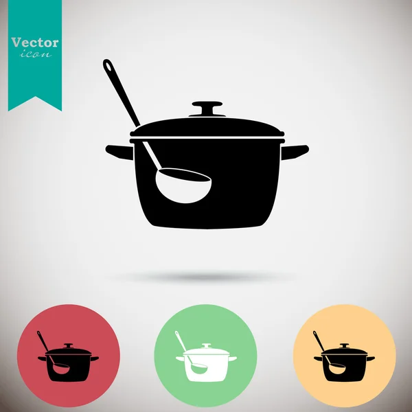 Набір іконок для приготування їжі та ковшів — стоковий вектор