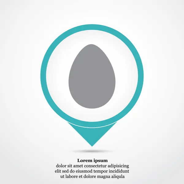 Tavuk yumurta simgesi — Stok Vektör