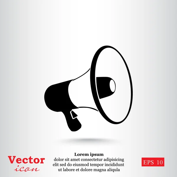 Ícone de megafone mão — Vetor de Stock