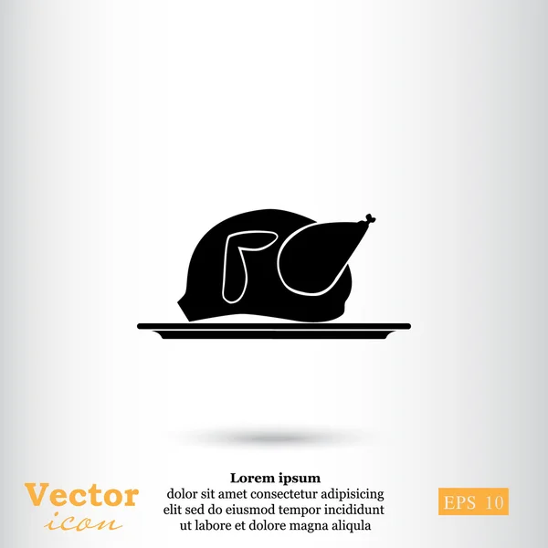 Grill icône de poulet — Image vectorielle