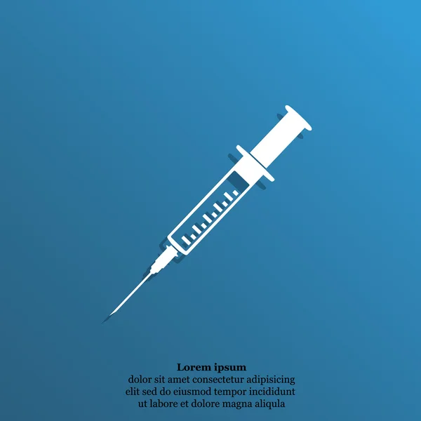 Medical syringe, vaccination icon — Stock Vector