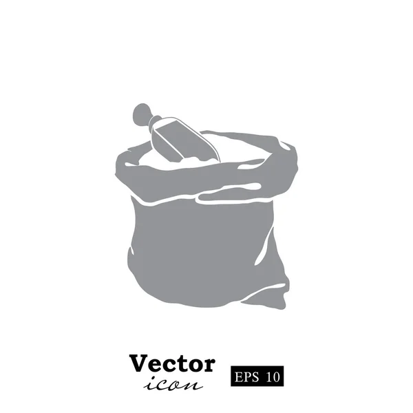 Saco de cereales icono — Vector de stock