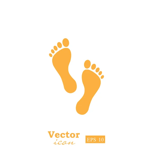 Lidský fooprints ikona — Stockový vektor