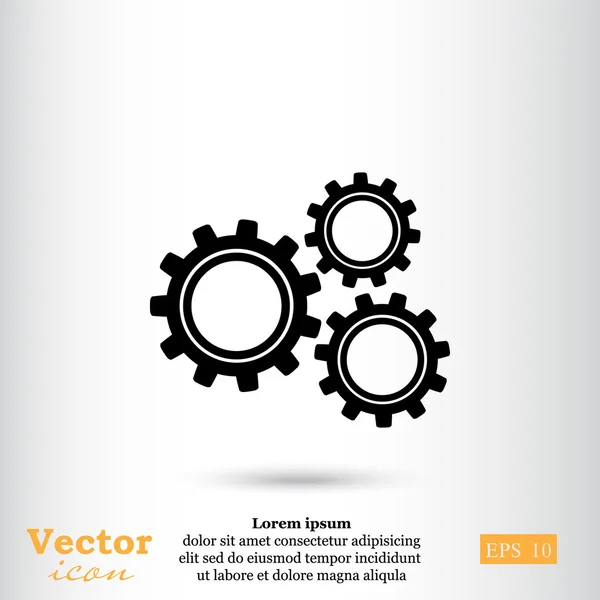 Engranajes, ruedas de engranajes icono — Vector de stock