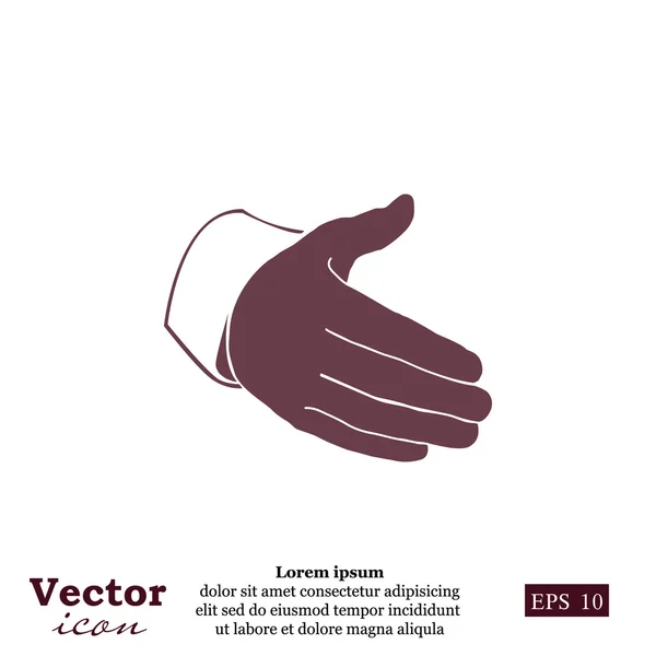 Icône de poignée de main d'affaires — Image vectorielle