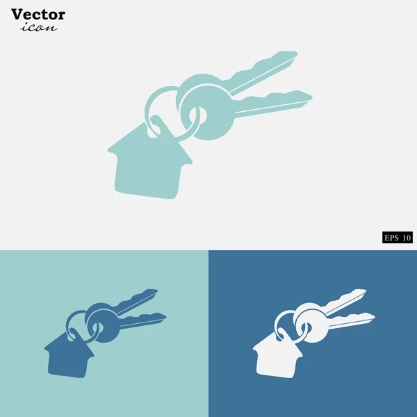 Dům klíče ikony nastavit — Stockový vektor