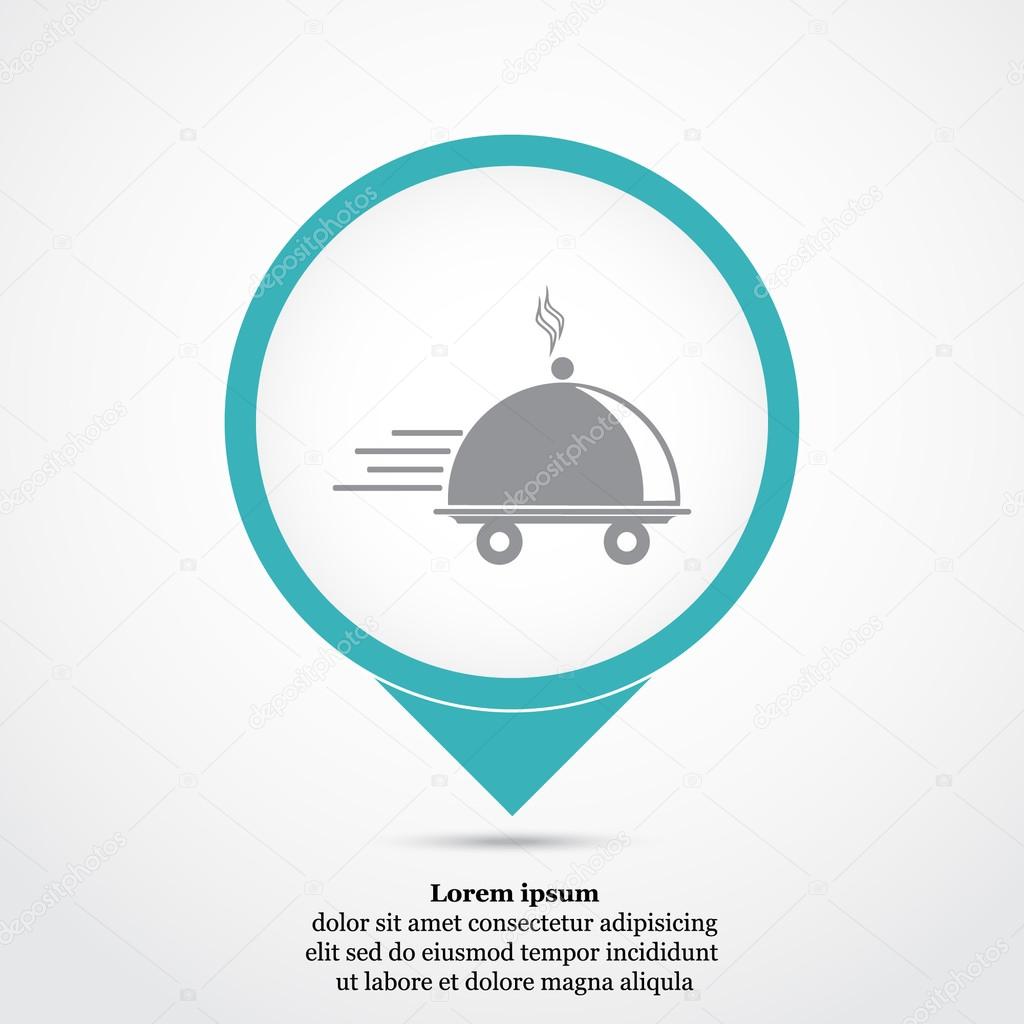 Food delivery icon. vector illustration