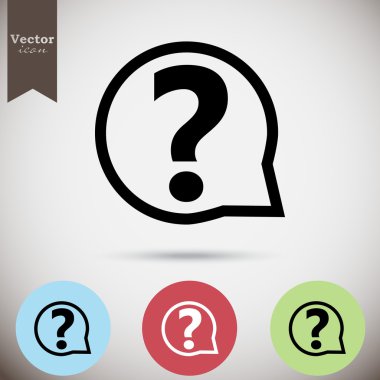 Kabarcık simgesindeki soru işareti