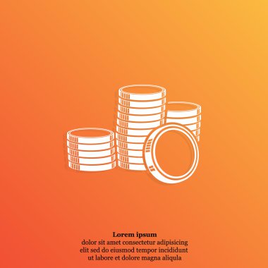 madeni para yığınları simgesi