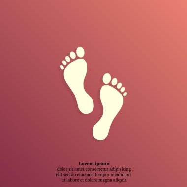 insan fooprints simgesi