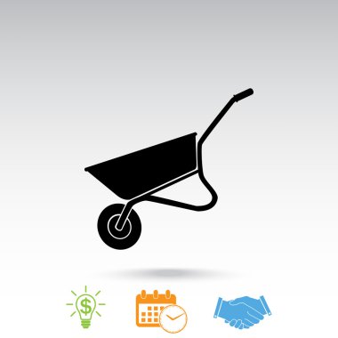 İnşaat veya Bahçe el arabası simgesi