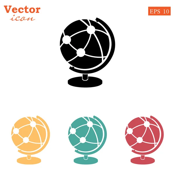 Globo geográfico Icono — Vector de stock