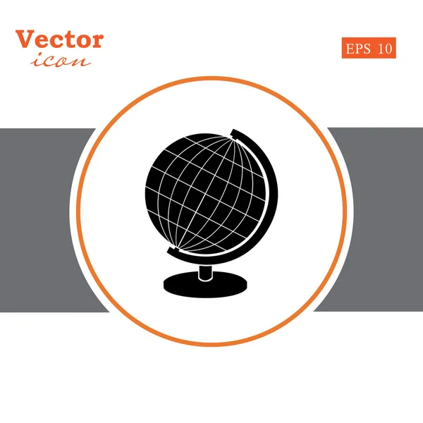 Geografické Globus ikona — Stockový vektor