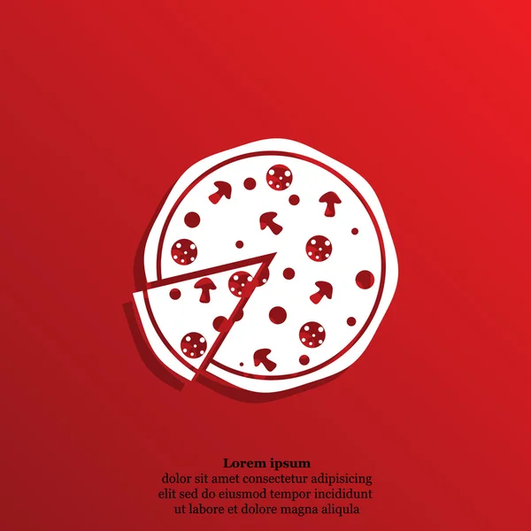 Italiensk pizza ikonen — Stock vektor