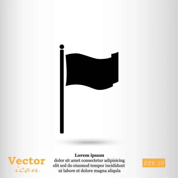 Flagge auf Mast-Symbol — Stockvektor