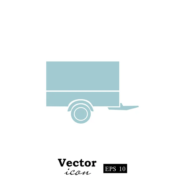 Auto přívěs ikona — Stockový vektor