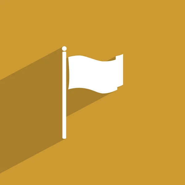 Bandera en el icono de polo — Vector de stock