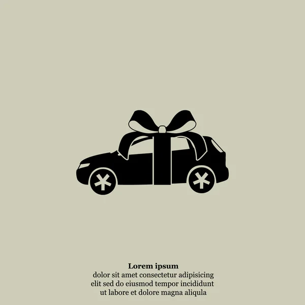Αυτοκίνητο δώρο εικονίδιο — Διανυσματικό Αρχείο