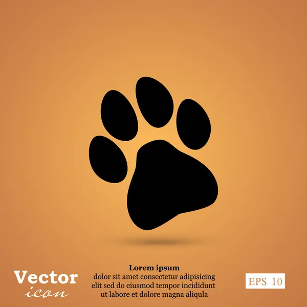 Ícone de pata animal — Vetor de Stock