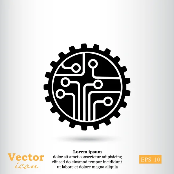 Icono de placa de circuito — Vector de stock