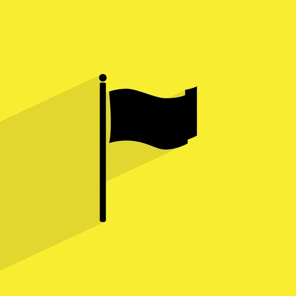 Bandera en el icono de polo — Vector de stock