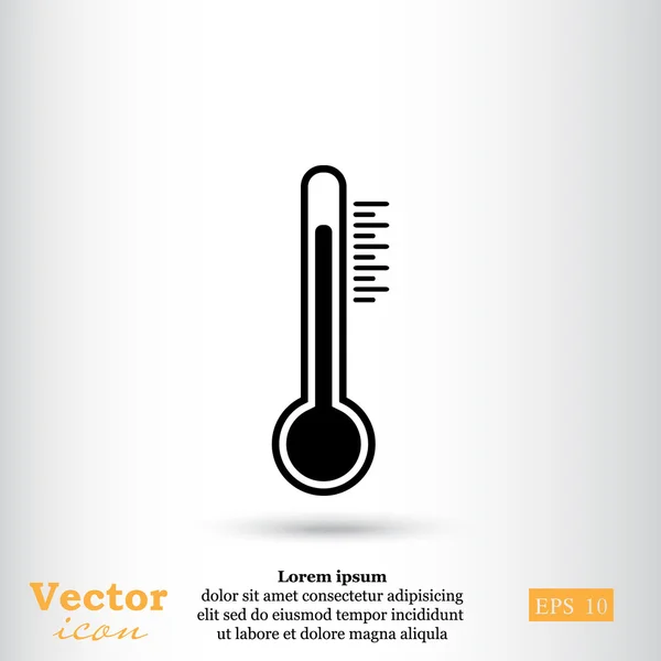 Temperatur, Thermometer-Symbol — Stockvektor