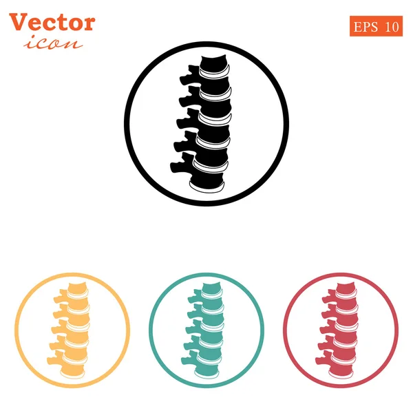 Conjunto de iconos de columna vertebral humana — Vector de stock