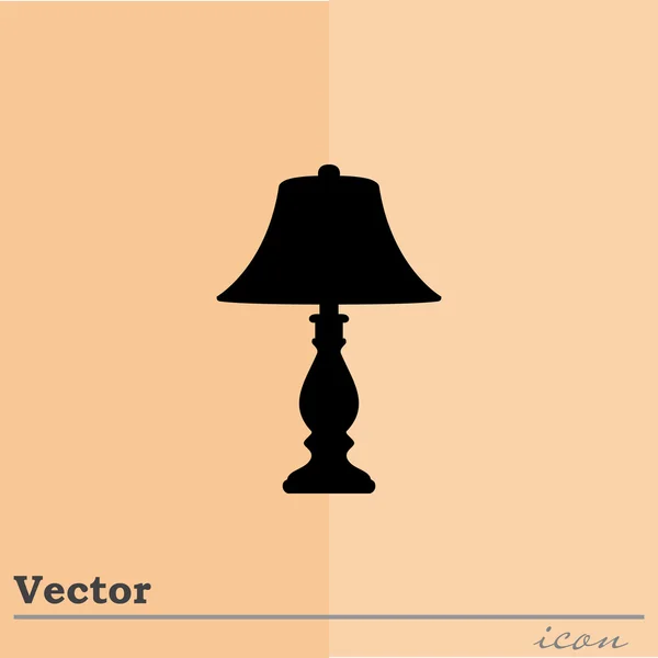 Icono de lámpara de escritorio vintage — Vector de stock