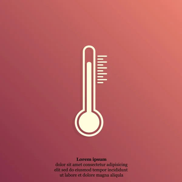 Temperatura, icono del termómetro — Vector de stock