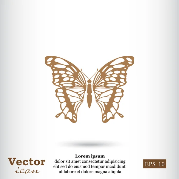 Ícone de borboleta voadora — Vetor de Stock