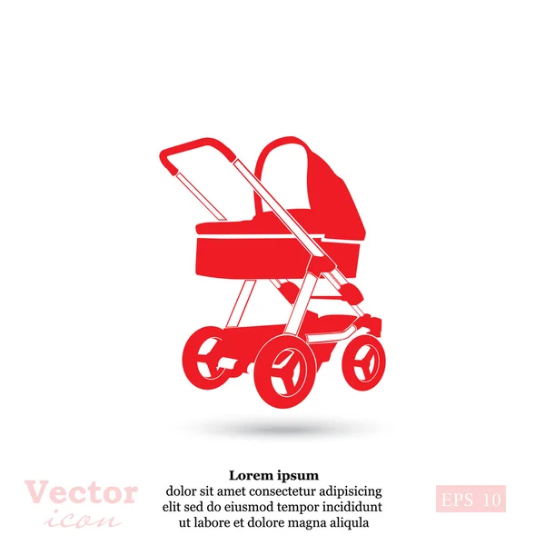 Baby barnevogn ikon – Stock-vektor