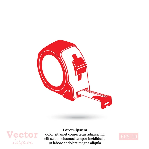 Construcción cinta métrica icono — Archivo Imágenes Vectoriales