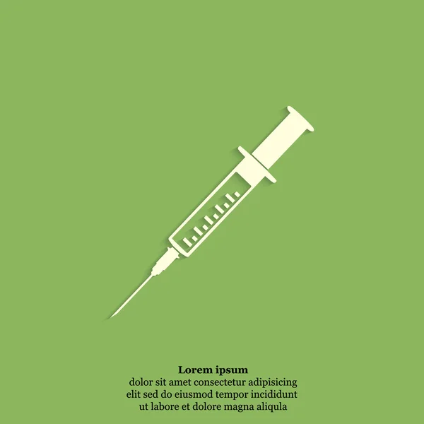 Medical syringe, vaccination icon — Stock Vector