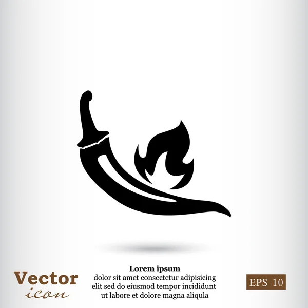 Icono de chile — Vector de stock